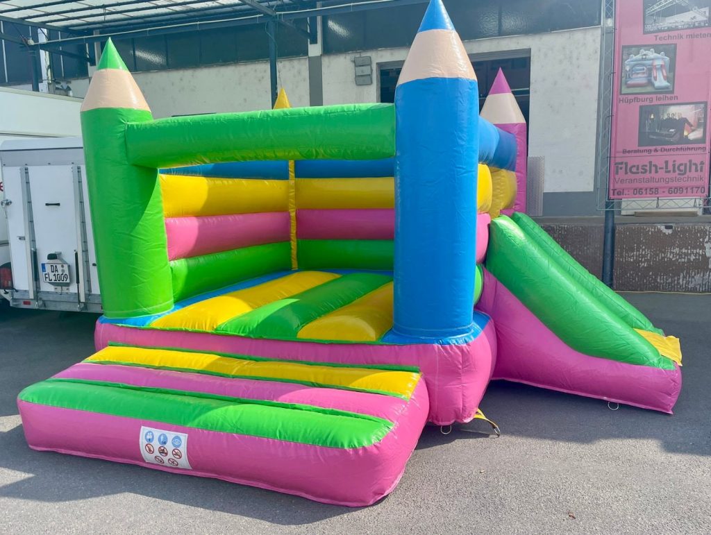 Hüpfburg ‚Buntstifte‘ 4x5x3m 85,00€